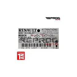 CALCULATEUR VIERGE AIRBAG RENAULT CLIO 2 PHASE 2 8200136038C 0285001415 BOSCH