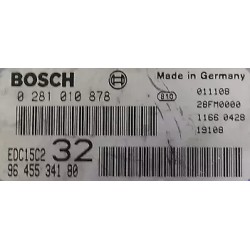 CALCULATEUR DÉCODÉ PEUGEOT 406 HDI 0281010878 9645534180 BOSCH EDC15C2