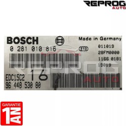 CALCULATEUR DÉCODÉ PEUGEOT EXPERT 2.0 HDI 0281010816 9644853080 BOSCH EDC15C2