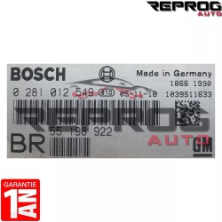 CALCULATEUR VIERGE OPEL ZAFIRA B 1.9 CDTI 0281012549 55198922 BOSCH EDC16C9