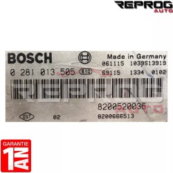 CALCULATEUR MOTEUR VIERGE RENAULT ESPACE 2.0 DCI 150CV 0281013505 8200520036 8200666513 EDC16CP33