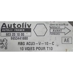 CALCULATEUR AIRBAG VIERGE PEUGEOT 206 603201000 9653441880 AUTOLIV