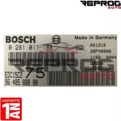 CALCULATEUR DÉCODÉ PEUGEOT 206 2.0 HDI 90CV 0281011188 9648588880 EDC15C2 BOSCH