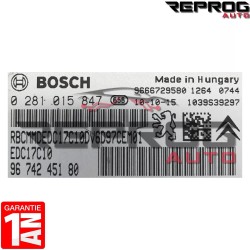 CALCULATEUR MOTEUR DECODE OU VIERGE PEUGEOT 308 207 0281015847 9674245180 BOSCH EDC17C10