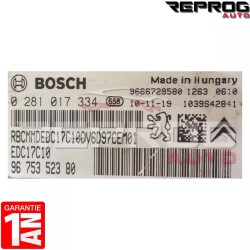 CALCULATEUR MOTEUR DECODE OU VIERGE PEUGEOT PARTNER CITROEN BERLINGO 1.6 HDI 0281017334 9675352380 EDC17C10