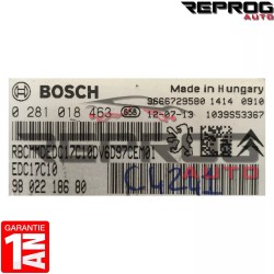 CALCULATEUR MOTEUR DECODE OU VIERGE CITROEN C3 1.6 HDI 0281018463 9802218680 BOSCH EDC17C10