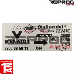 CALCULATEUR AIRBAG VIERGE RENAULT TWINGO II 8200896811 V4.3 402787B2 TEMIC