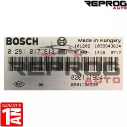 CALCULATEUR VIERGE RENAULT LAGUNA 3 0281017613 8201119647 8201150339 EDC16CP33