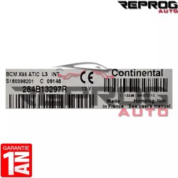 UCH BCM VIERGE X95 ATIC L3 INT RENAULT MEGANE SCENIC 3 284B13297R S180098201C