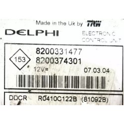 CALCULATEUR VIERGE RENAULT KANGOO 1.5 DCI 8200331477 8200374301 DELPHI DDCR