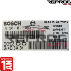 copy of CALCULATEUR DÉCODÉ PEUGEOT 206 2.0HDI 0281011525 9658373080 BOSCH EDC15C2