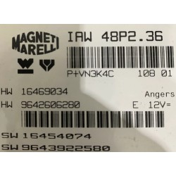 CALCULATEUR DÉCODÉ PEUGEOT 206 2.0i IAW 48P2.36 SW9643922580 HW9642606280