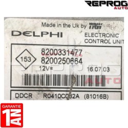 copy of CALCULATEUR VIERGE RENAULT KANGOO 1.5 DCi 8200331477 8200412258 DELPHI DDCR