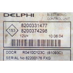 CALCULATEUR VIERGE RENAULT KANGOO CLIO 2 8200331477 8200355859 DELPHI DDCR R0410C123C