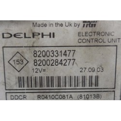 copy of CALCULATEUR VIERGE RENAULT KANGOO 1.5 DCi 8200331477 8200412258 DELPHI DDCR