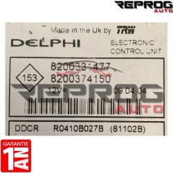 copy of CALCULATEUR VIERGE RENAULT KANGOO 1.5 DCi 8200331477 8200412258 DELPHI DDCR