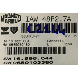 CALCULATEUR MOTEUR DÉCODÉ PEUGEOT 206 IAW 48P2.7A HW9645989480 SW9659103380