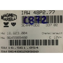 copy of CALCULATEUR MOTEUR DÉCODÉ CITROEN C3 IAW 48P2.72 HW 9645989480 SW 9648568480