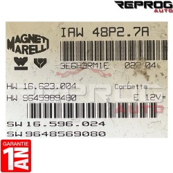 copy of CALCULATEUR MOTEUR DÉCODÉ CITROEN C3 IAW 48P2.72 HW 9645989480 SW 9648568480