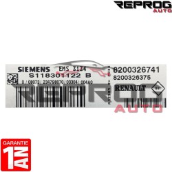 CALCULATEUR VIERGE RENAULT CLIO 2 BVM S118301122B 8200326741 8200326375 EMS3134