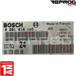 CALCULATEUR DÉCODÉ CITROEN XANTIA PEUGEOT 406 2.0 HDI 0281010165 9637089580 BOSCH EDC15C2