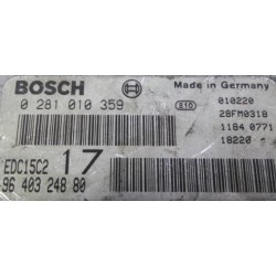 CALCULATEUR DÉCODÉ JUMPY EXPERT FIAT SCUDO 2.0 HDI 0281010359 9640324880 EDC15C2 BOSCH