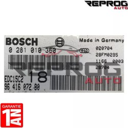 CALCULATEUR DÉCODÉ CITROEN BERLINGO PEUGEOT PARTNER 2.0 HDI 0281010360 9641607280 EDC15C2 BOSCH