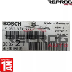 CALCULATEUR DÉCODÉ PEUGEOT 406 2.0 HDI 0281010363 9641608080 BOSCH EDC15C2