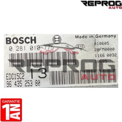 CALCULATEUR DÉCODÉ PEUGEOT 406 2.0 HDI 0281010775 9643525380 BOSCH EDC15C2