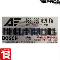 CALCULATEUR DÉCODÉ FORD GALAXY 1.9 TDI 0281010629 038906019FA BOSCH EDC15P+