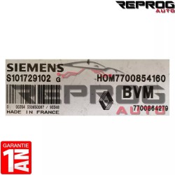 CALCULATEUR DÉCODÉ RENAULT CLIO 1.2i BVM S101729102G HOM7700854160 7700864279