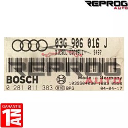 CALCULATEUR DÉCODÉ AUDI A3 TDI 0281011383 03G906016J BOSCH EDC16U1