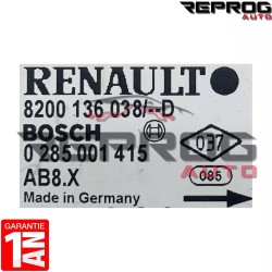 CALCULATEUR VIERGE AIRBAG RENAULT CLIO 2 PHASE 2 8200136038D 0285001415 BOSCH