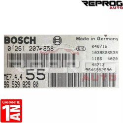copy of CALCULATEUR VIERGE PEUGEOT 1007 0261208191 9858477080 BOSCH ME7.4.4