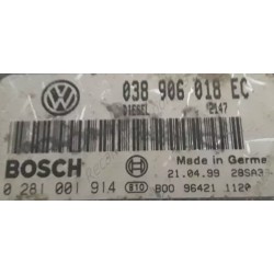 copy of CALCULATEUR DÉCODÉ VW T4 LT 2.5 TDI 0281011385 074906018BK BOSCH EDC15VM+