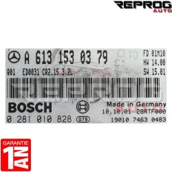copy of CALCULATEUR VIERGE MERCEDES ML CDI 0281010283 A0245453232 BOSCH EDC15C6