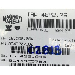 CALCULATEUR MOTEUR DÉCODÉ PEUGEOT 206 1.1 IAW 48P2.76 HW9643707380 SW9644925780