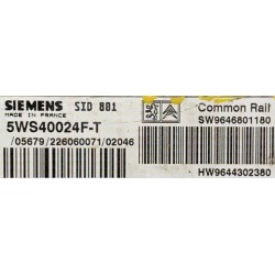 CALCULATEUR DÉCODÉ PEUGEOT 406 HDI 5WS40024F-T SW9646801180 HW9644302380 SID801