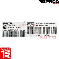 CALCULATEUR DÉCODÉ ou VIERGE CITROEN C5 HDI 5WS40258H-T SW9663008280 HW9655534080 SID803A