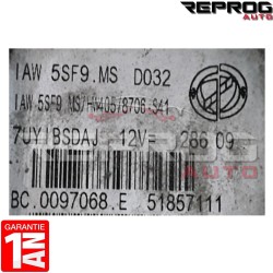 copy of CALCULATEUR MOTEUR VIERGE FIAT 500 IAW 5SF9.AF HW405 51880187
