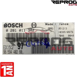 CALCULATEUR DÉCODÉ PEUGEOT EXPERT 2.0 HDI 0281011342 9659440280 BOSCH EDC15C2