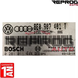 CALCULATEUR MOTEUR DÉCODÉ AUDI A4 PASSAT 2.5 TDI 8E0907401T 0281011444 BOSCH EDC15VM+