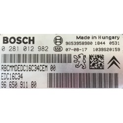 copy of CALCULATEUR OCCASION DÉCODÉ CITROEN C4 PICASSO 1.6 HDI 0281014729 9665674480 EDC16C34