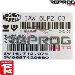 copy of CALCULATEUR VIERGE PEUGEOT 307 6LP1.02 HW9647494880 SW9650602680 MAGNETI MARELLI