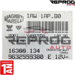 CALCULATEUR DÉCODÉ PEUGEOT 206 1.1i IAW 1AP.80 9632559380 16300.134