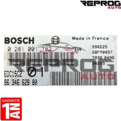 CALCULATEUR DÉCODÉ PEUGEOT 306 2.0 HDI 0281001782 9634662880 BOSCH EDC15C2