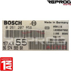 copy of CALCULATEUR MOTEUR VIERGE PEUGEOT 206 307 0261207858 9647817980 BOSCH ME7.4.4