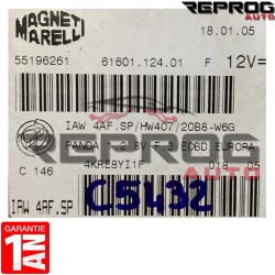 copy of CALCULATEUR MOTEUR VIERGE FIAT PANDA 1.1 IAW 4AF.SF HW407 51834074 MAGNETI MARELLI