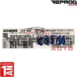CALCULATEUR DÉCODÉ OU VIERGE CITROEN C5 HDI 5WS40199D-T SW9656171480 HW9655041480 SID803
