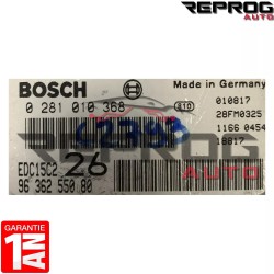 CALCULATEUR DÉCODÉ CITROEN EVASION 0281010368 9636255080 BOSCH EDC15C2